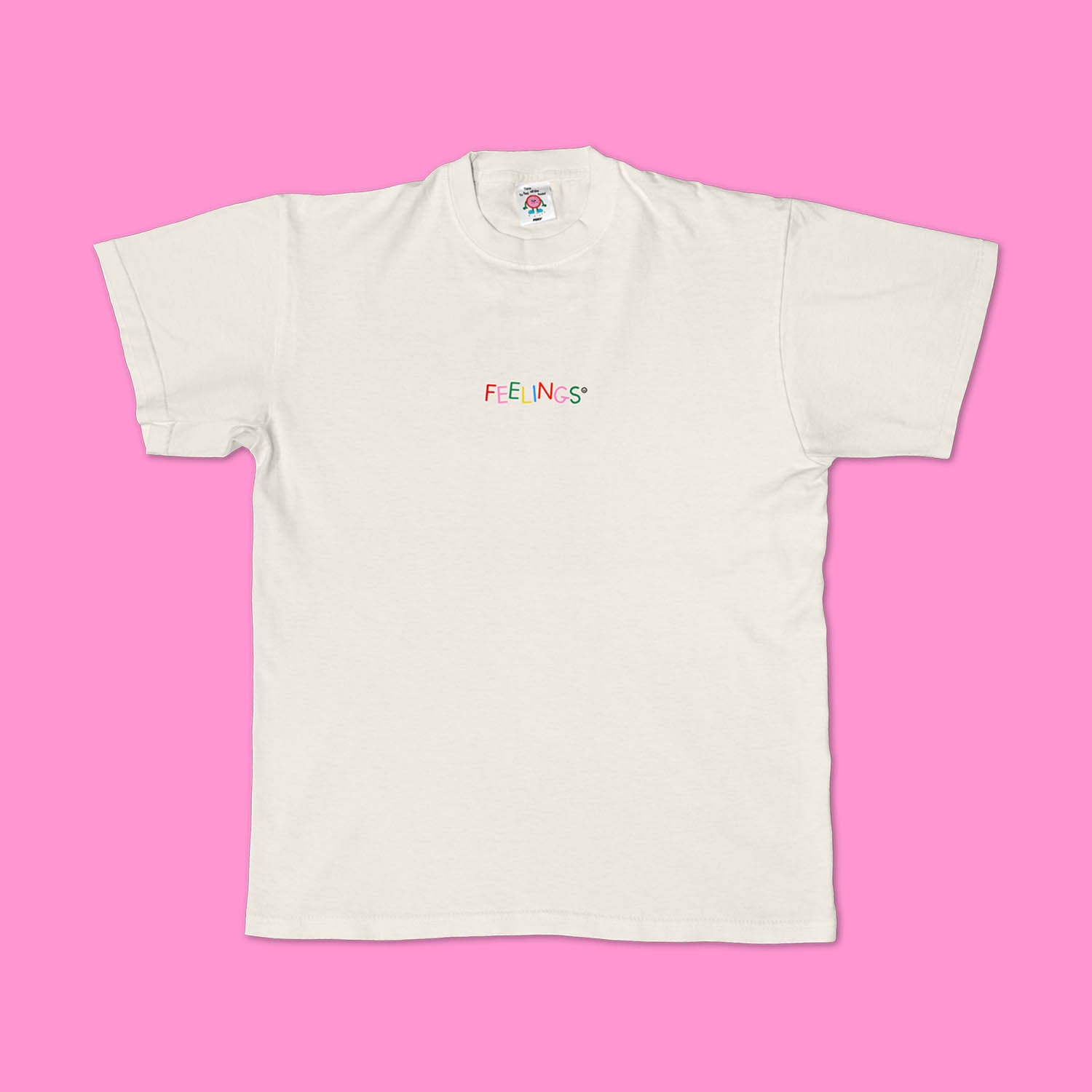 T-shirt Feelings - Blanc cassé