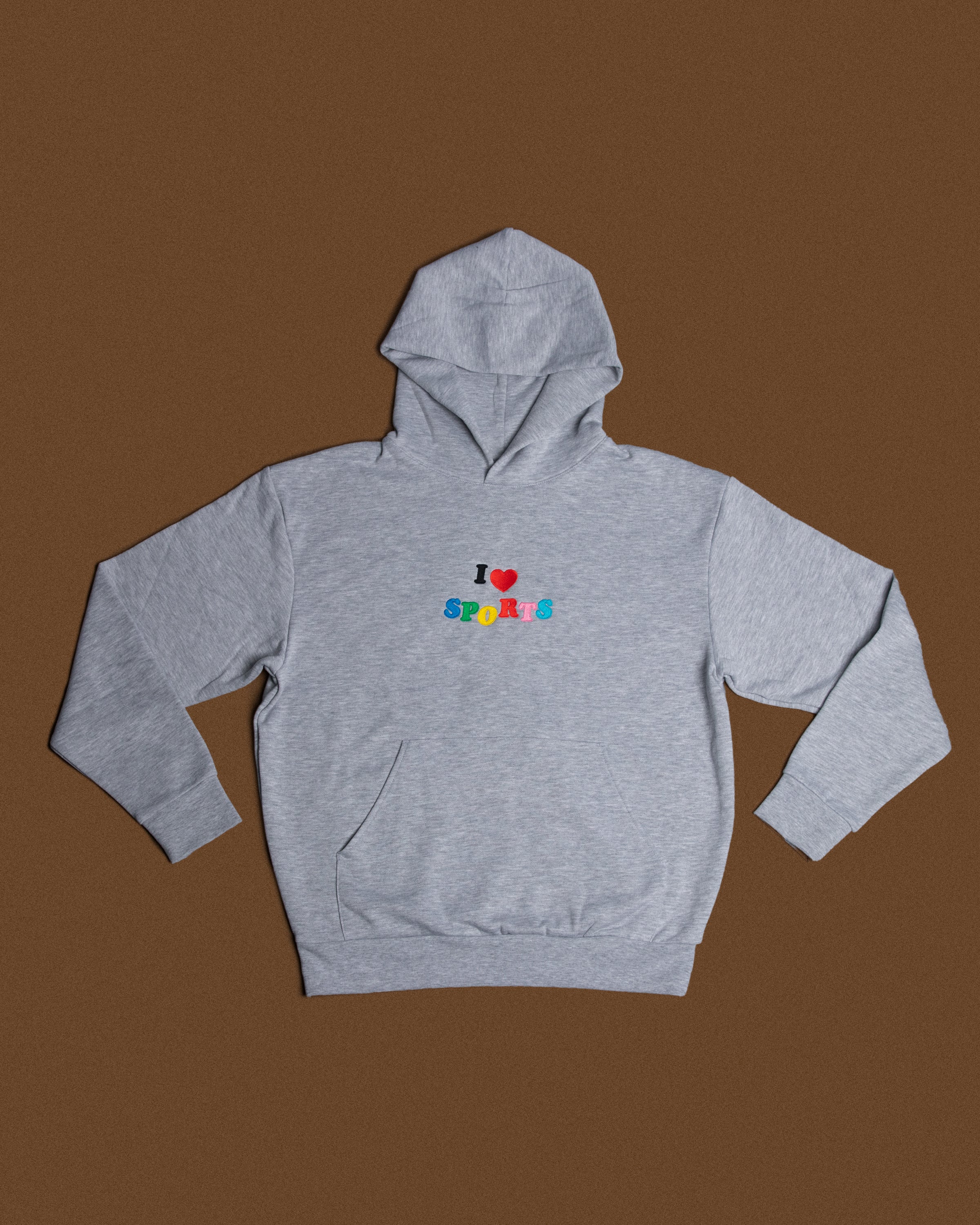 Hoodie I Love sports - Gris pâle