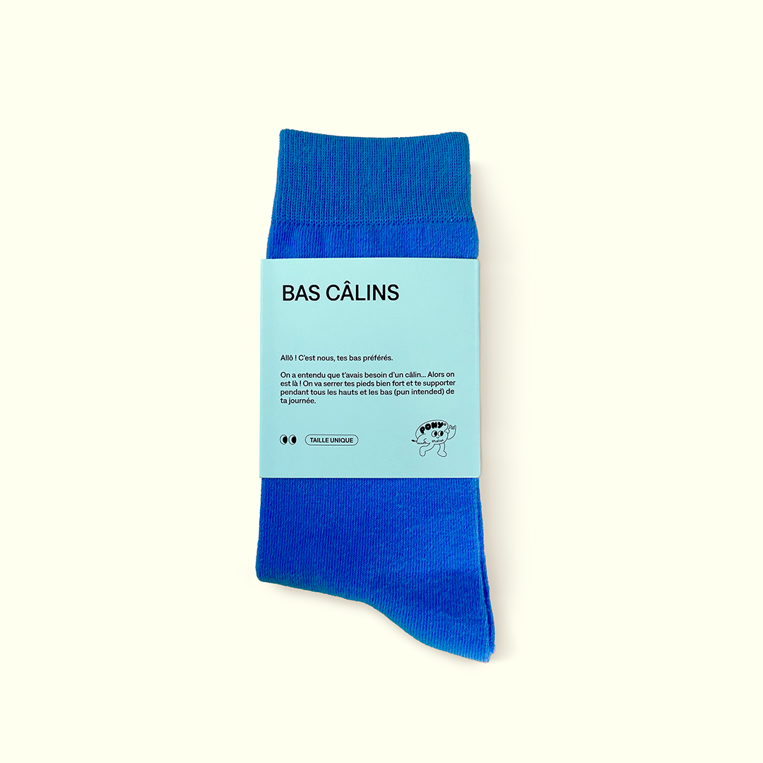 Bas Câlins - Bleu cobalt