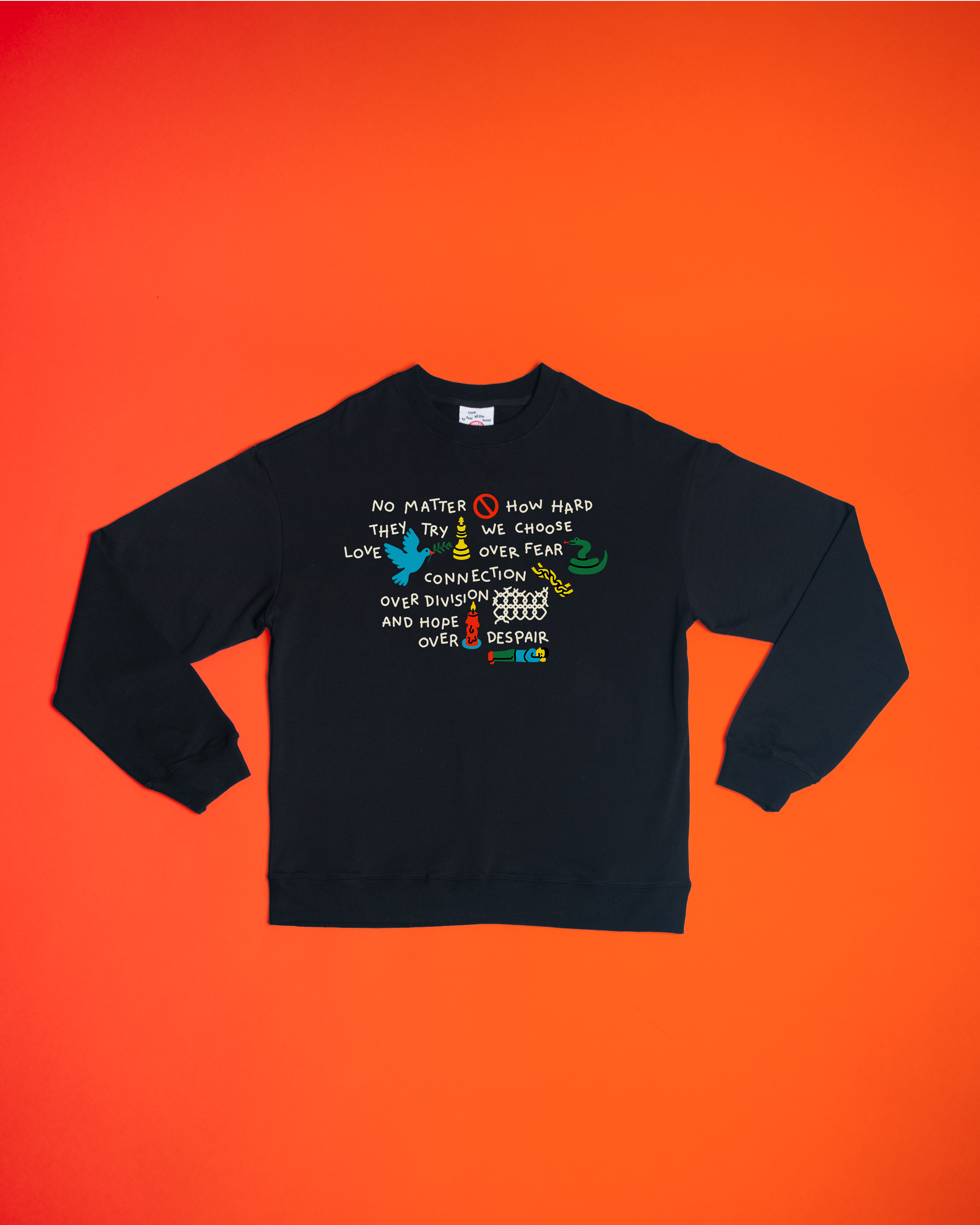 Coton ouaté Hopecore manifesto - Noir