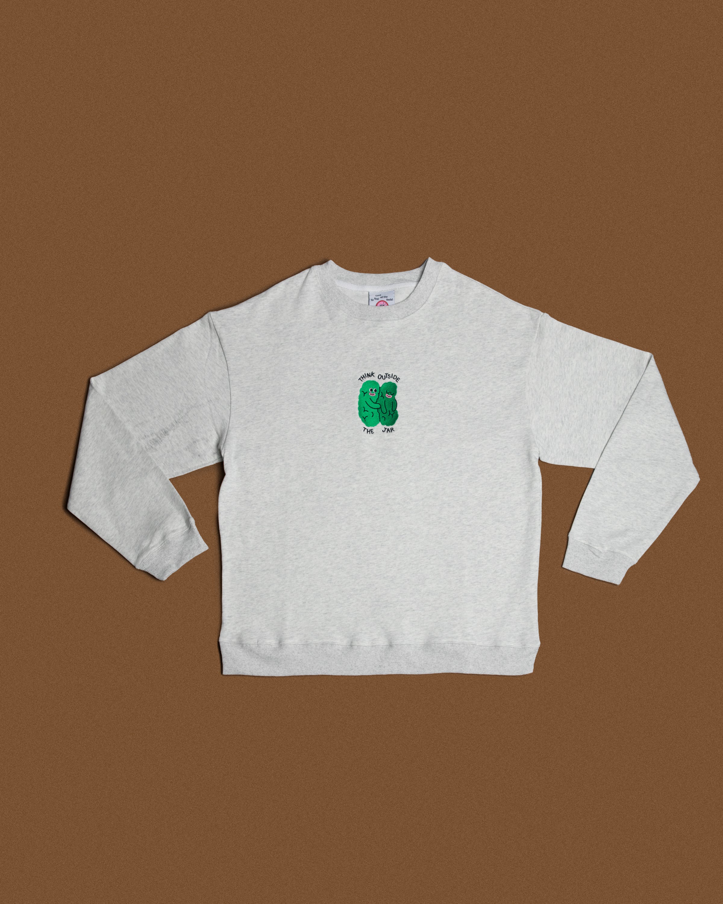 Coton ouaté Think outside the jar - Gris pâle