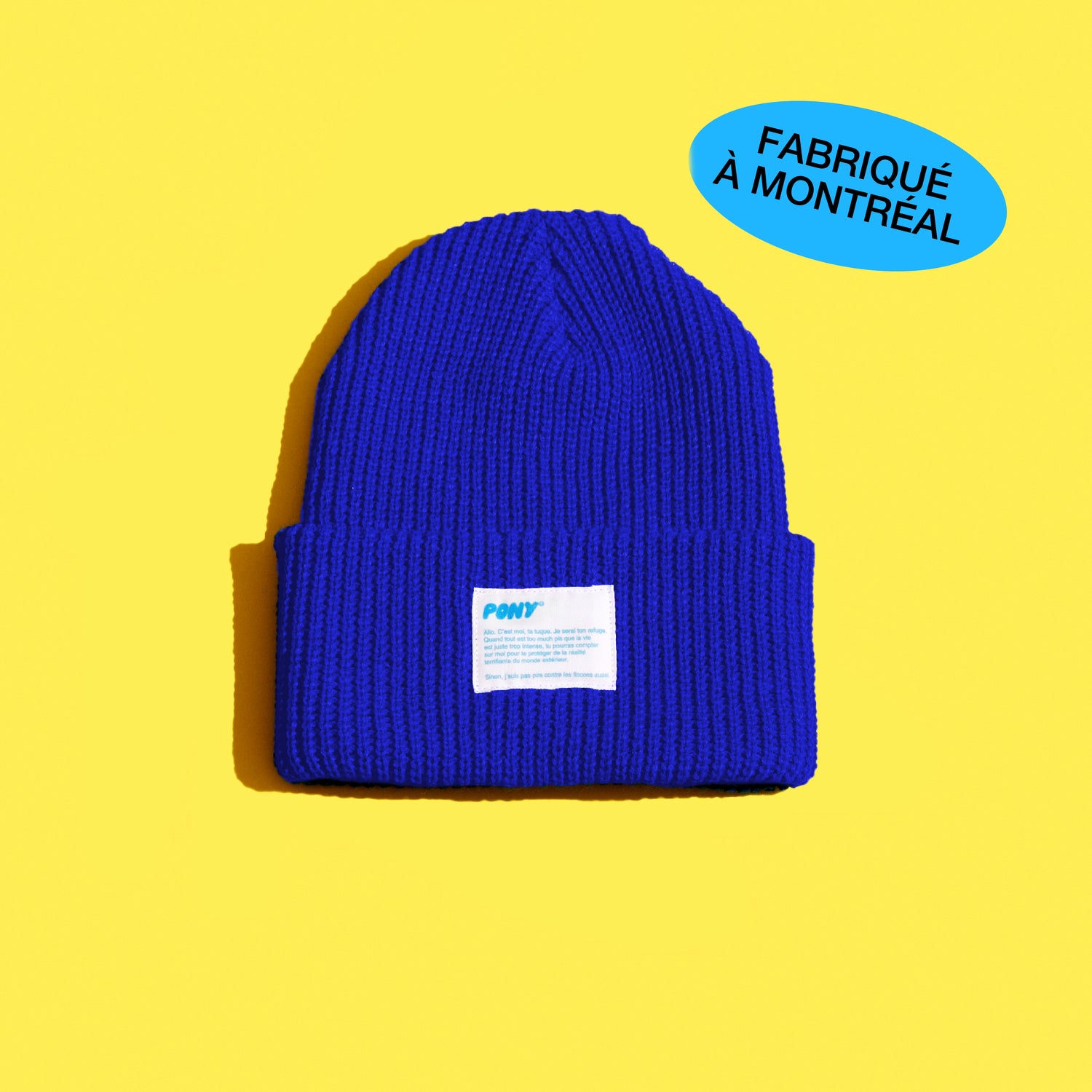 Tuque protectrice - Bleue électrique