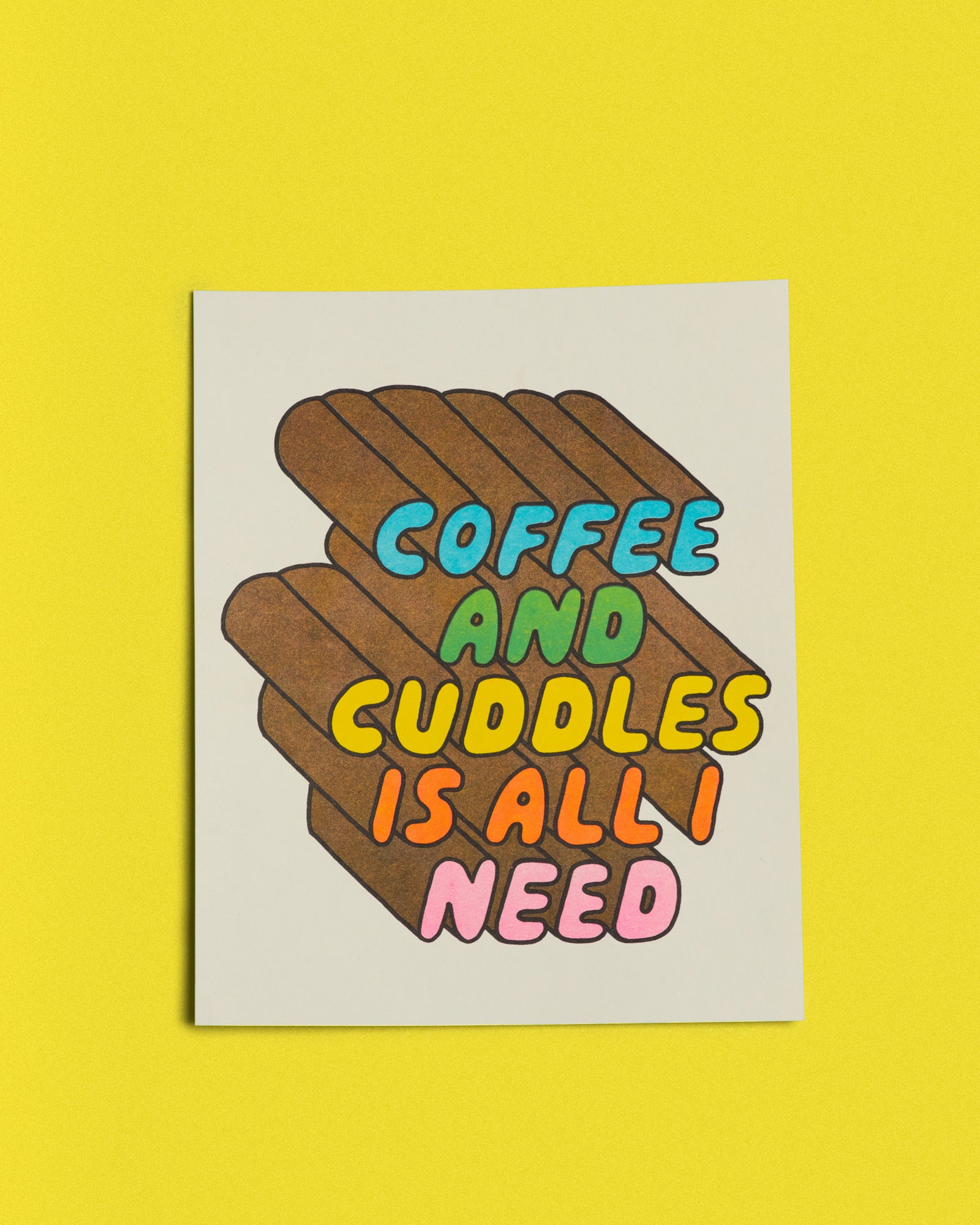 Affiche Coffee and Cuddles is all I need