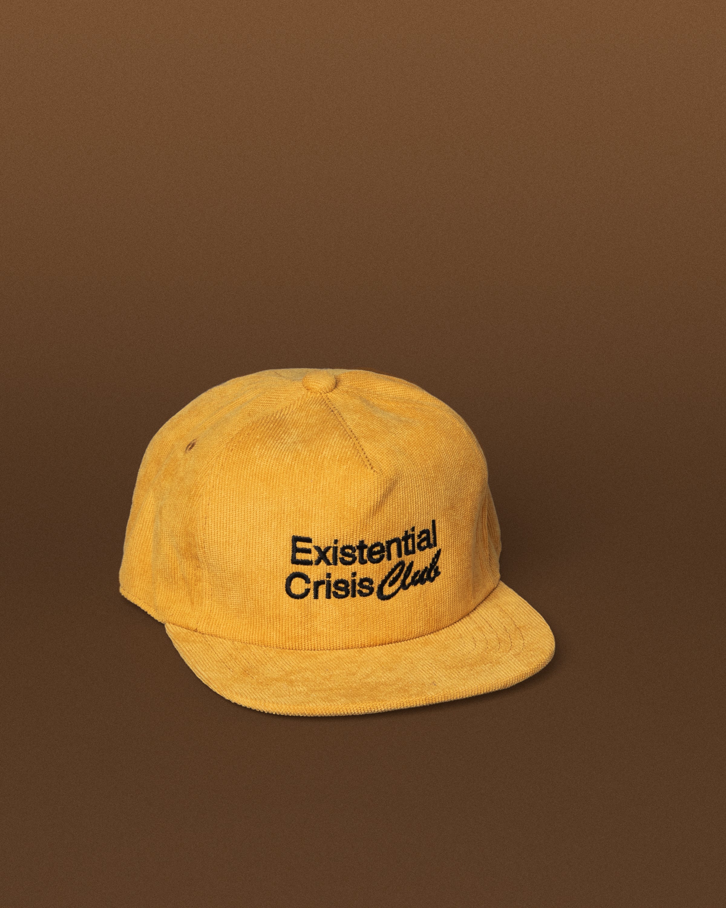 Casquette skate corduroy Existential Crisis Club - Jaune