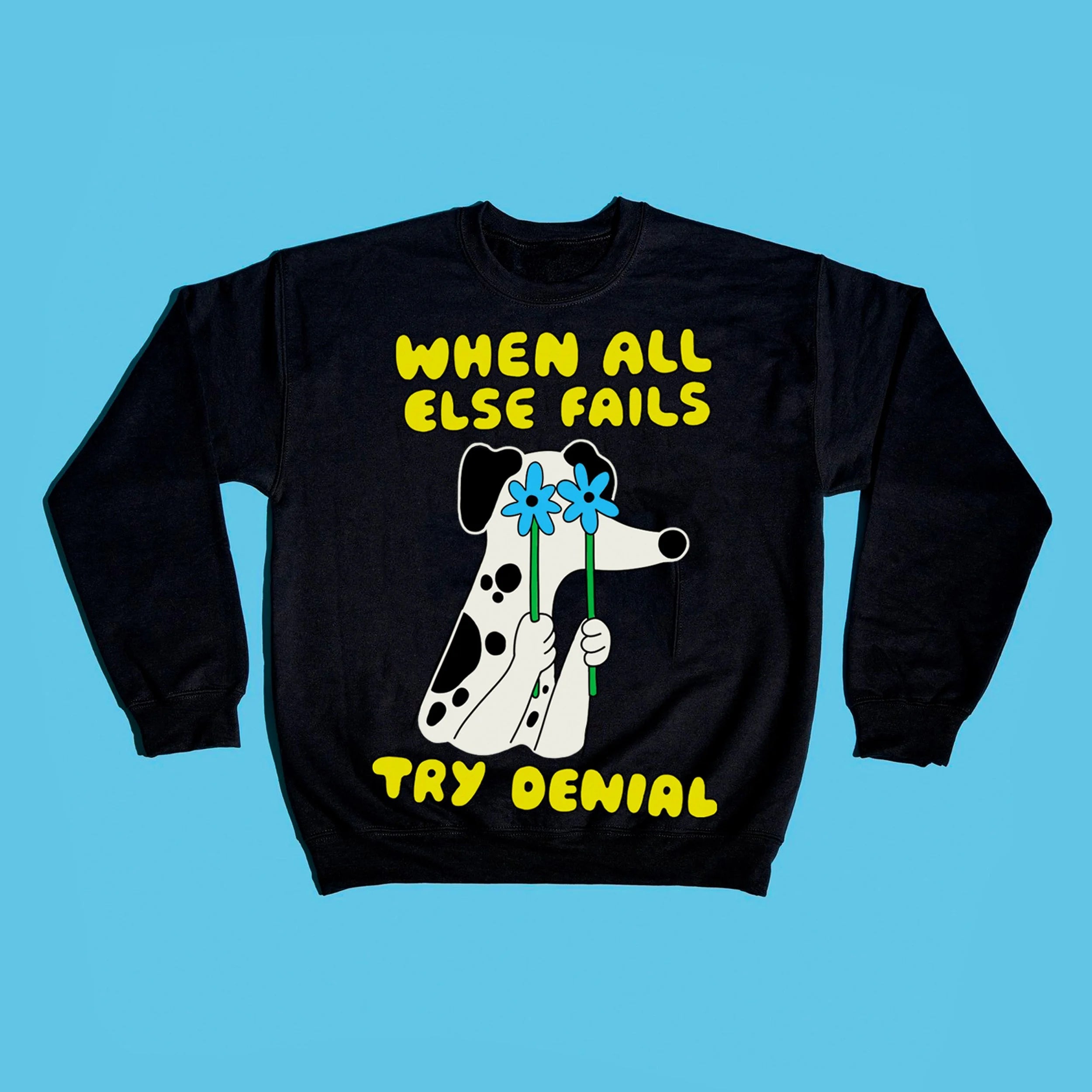 Coton ouaté When else fails, try denial - Noir