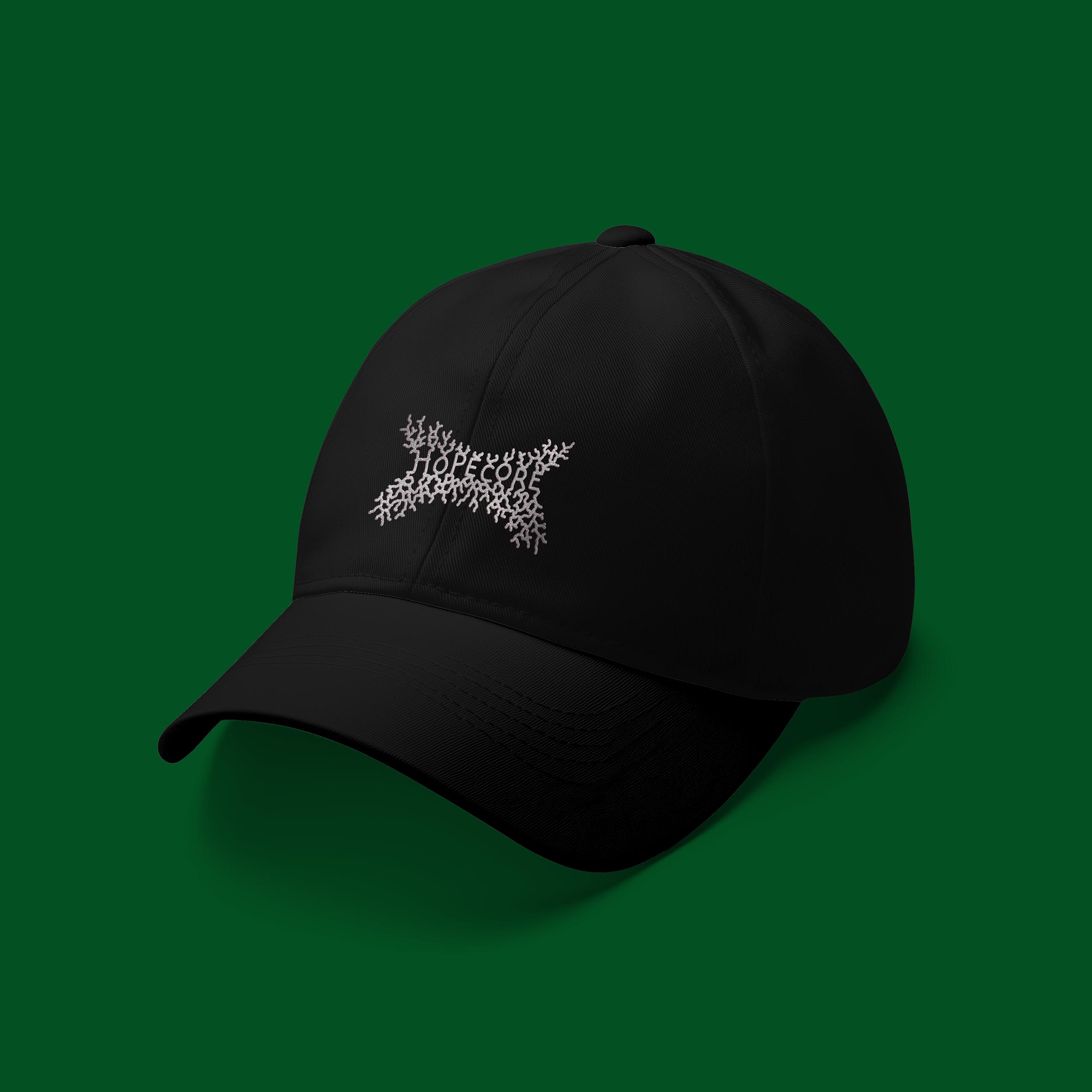 Casquette baseball Hopecore - Noir/Argenté