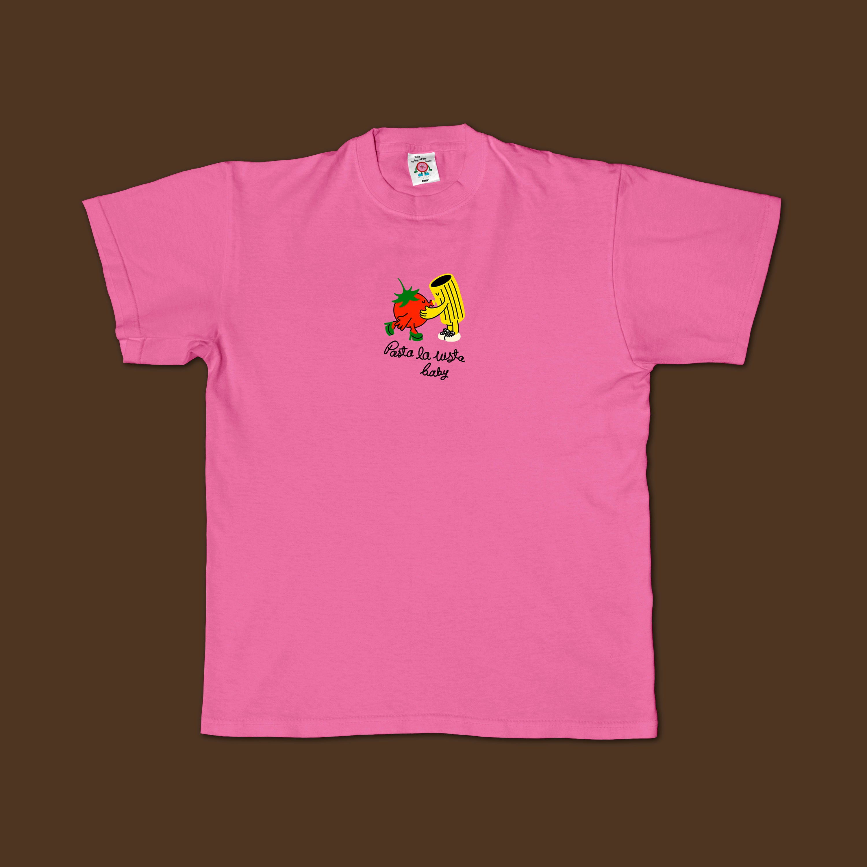 T-shirt Pasta la vista baby - Rose