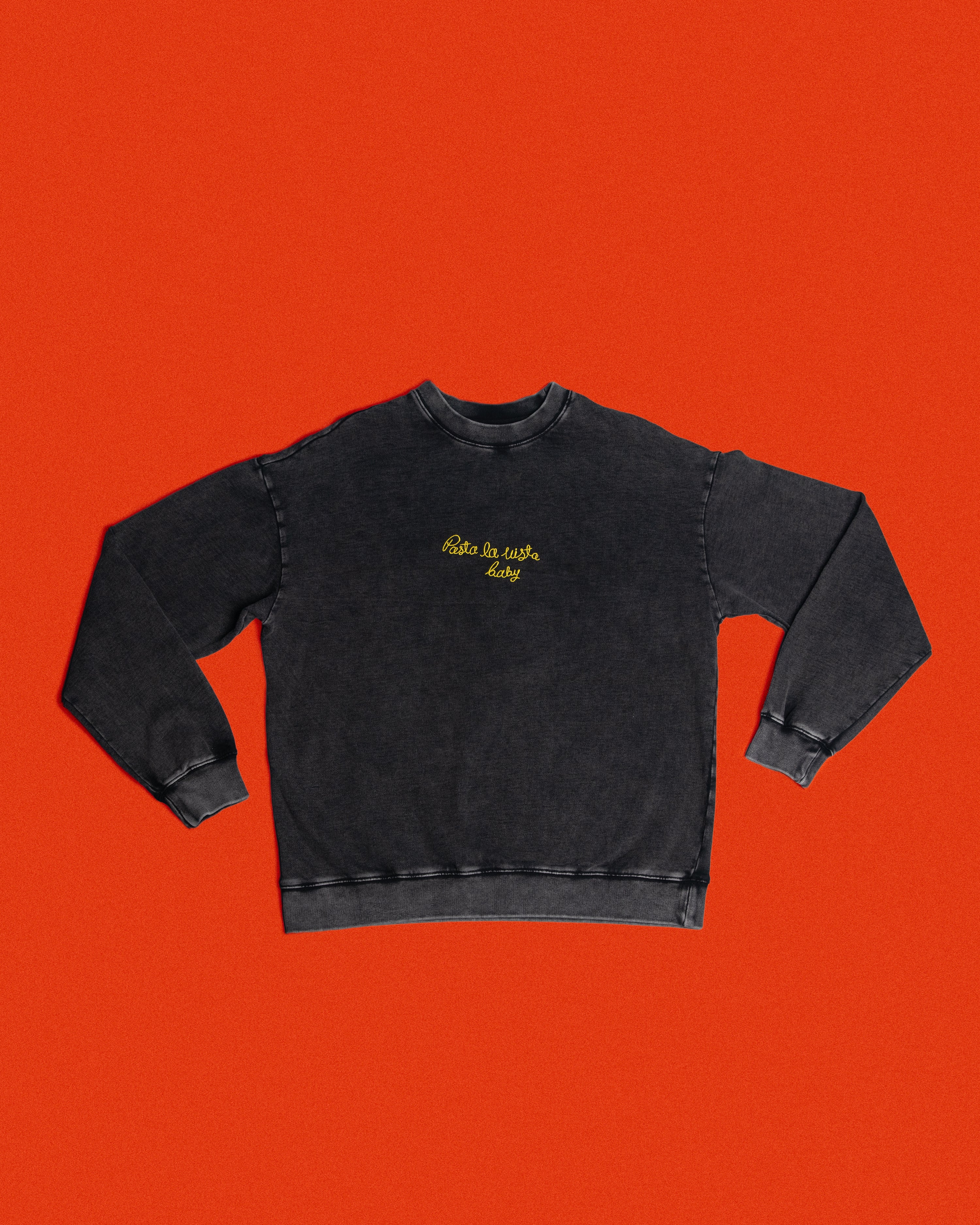 Coton ouaté Pasta la vista baby - Noir délavé