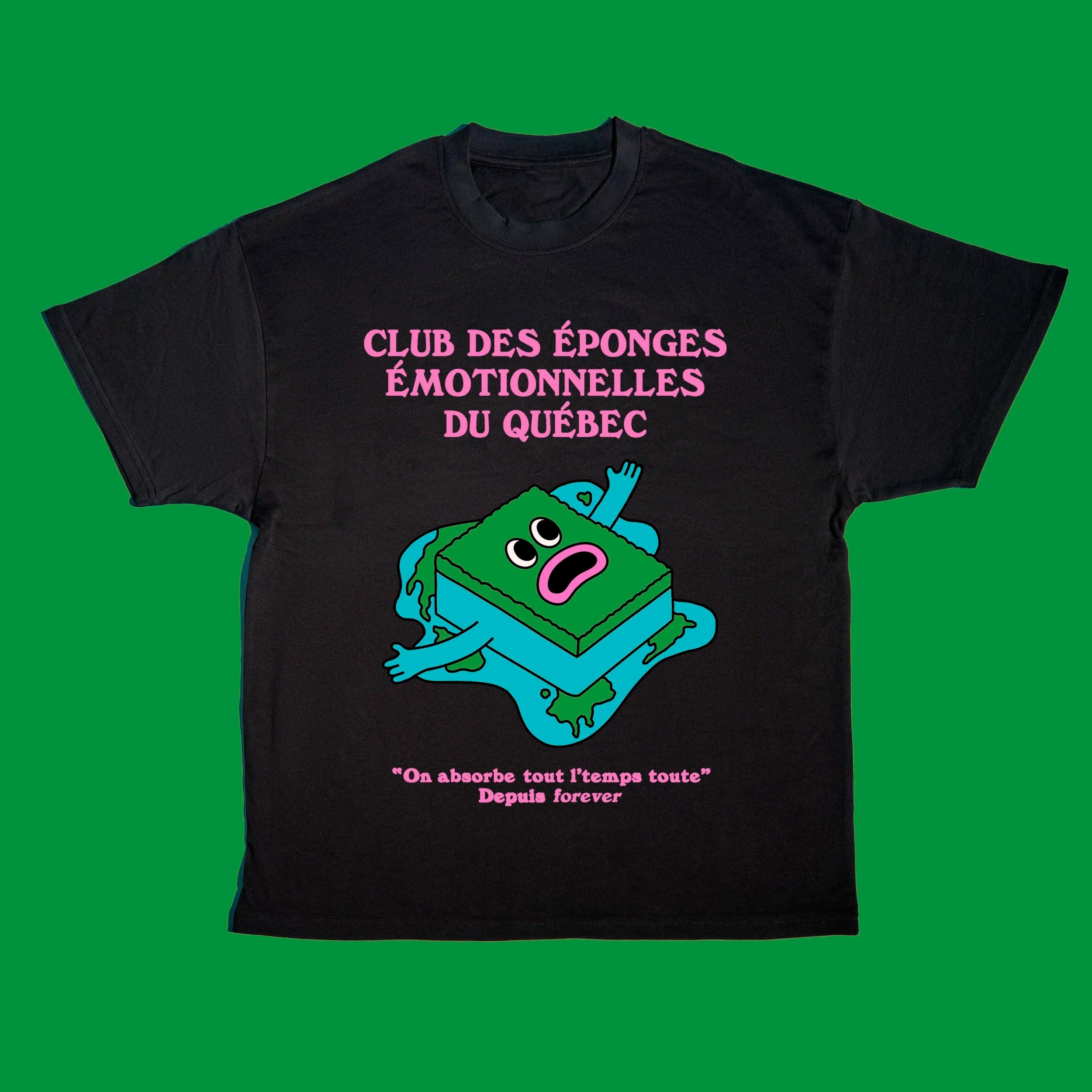 T-shirt Club des éponges émotionnelles - Noir